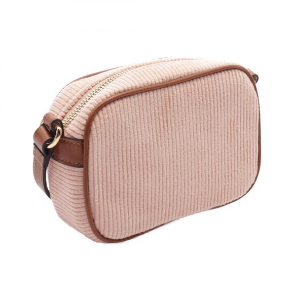 Chloe Handbags - Chloe canvas corduroy pink brown Shoulder leather Bag